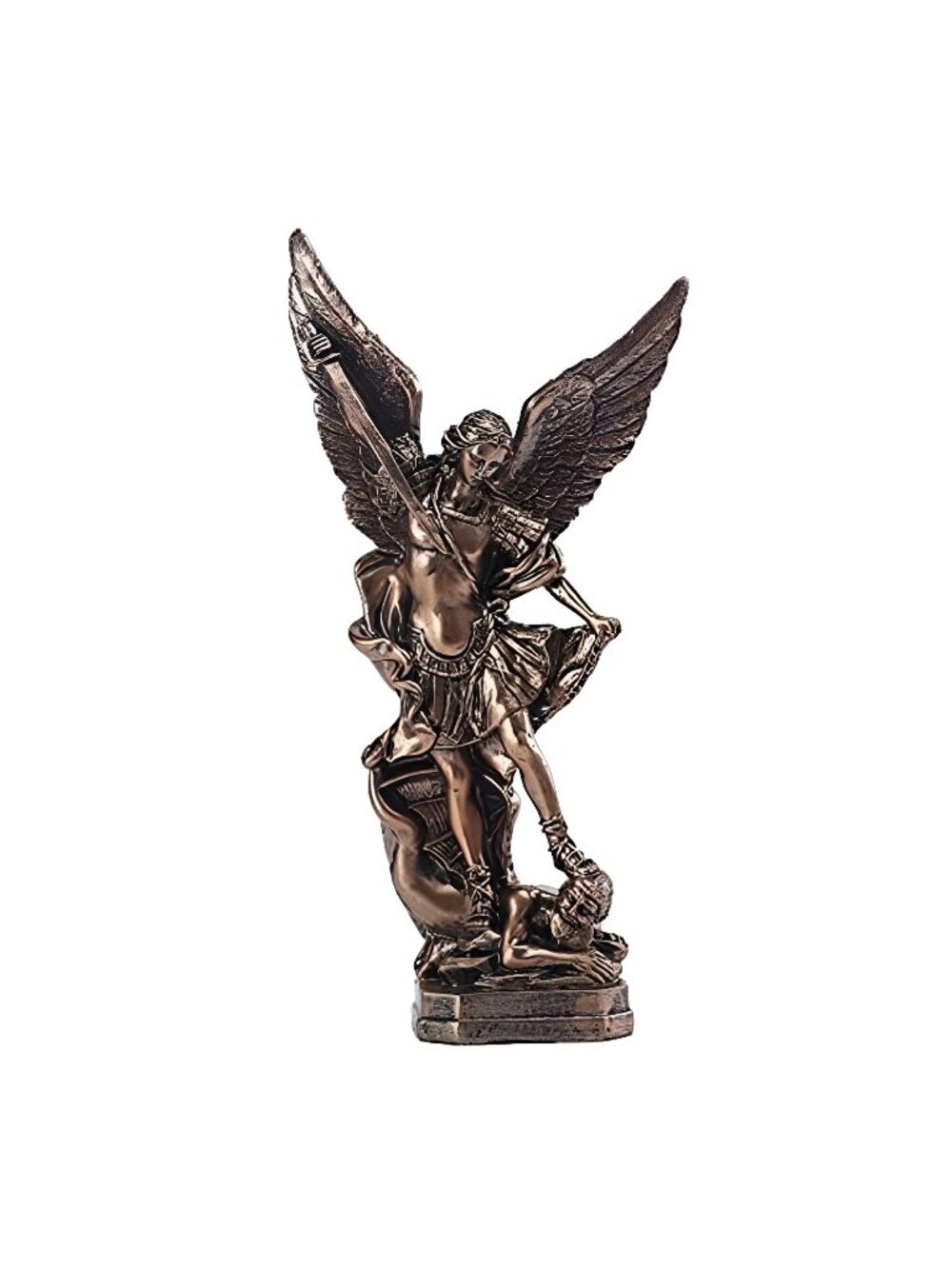 12.5in St. Michael San Miguel Arcangel Statue Saint Archangel Michael Defeated